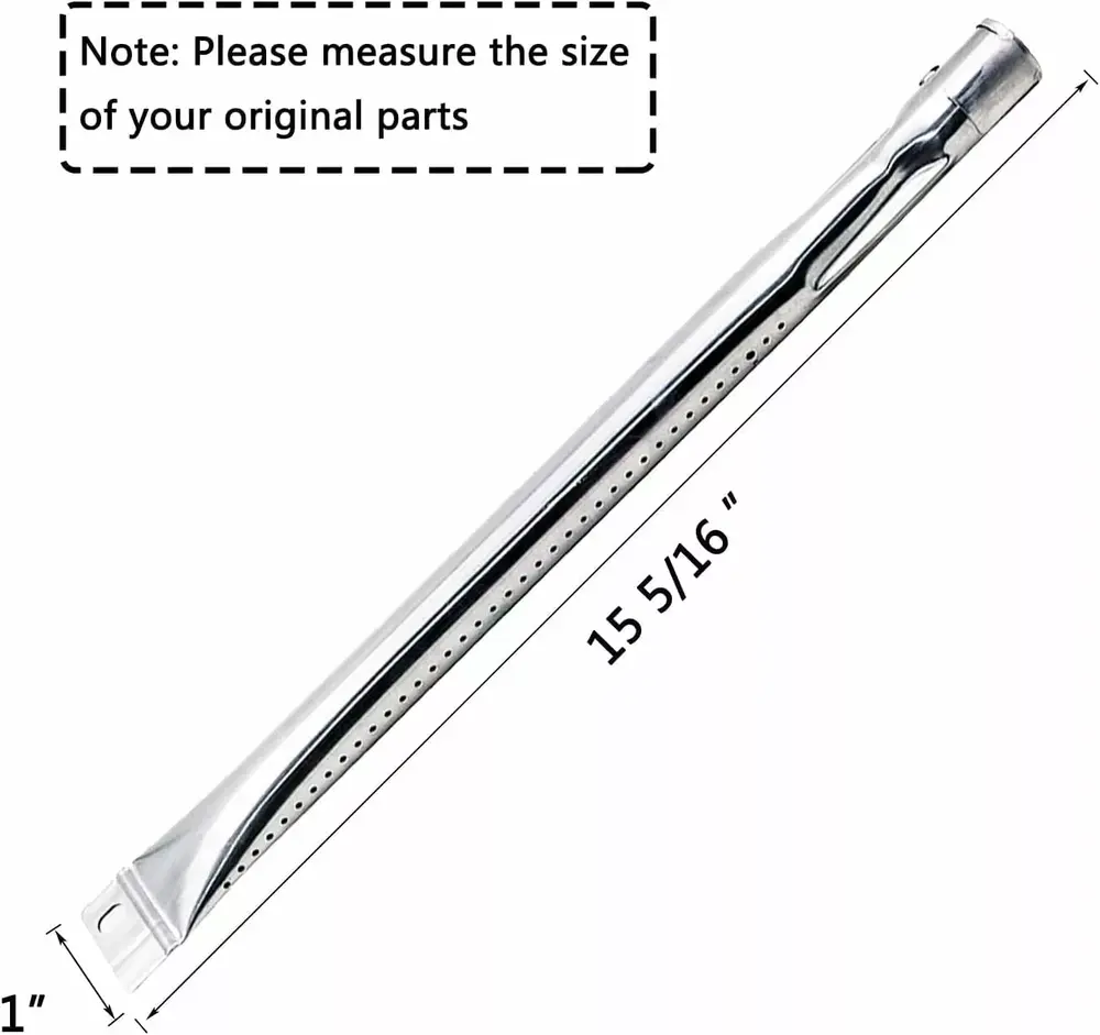 Set of Four Stainless Steel burners for Brinkmann 810-2410-S. 810-1415-W. Charmglow 810-7451-F. Backyard Timeless. Savor Pro BBQ Grill Models - Image 2