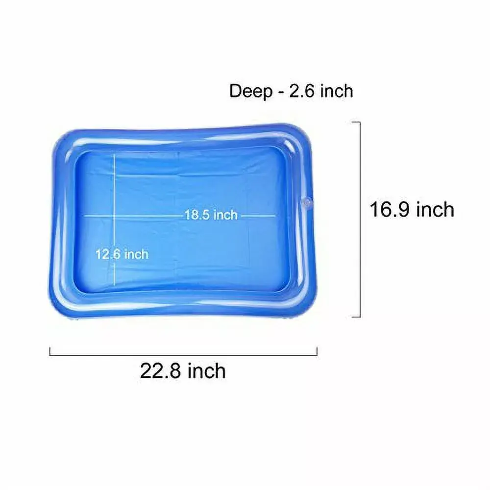 4-Pack Inflatable Ice Serving Bar Coolers for Parties. Salad BBQ Picnic Ice Food Drinks Buffet Server Tray for Indoor Outdoor Party - Image 2