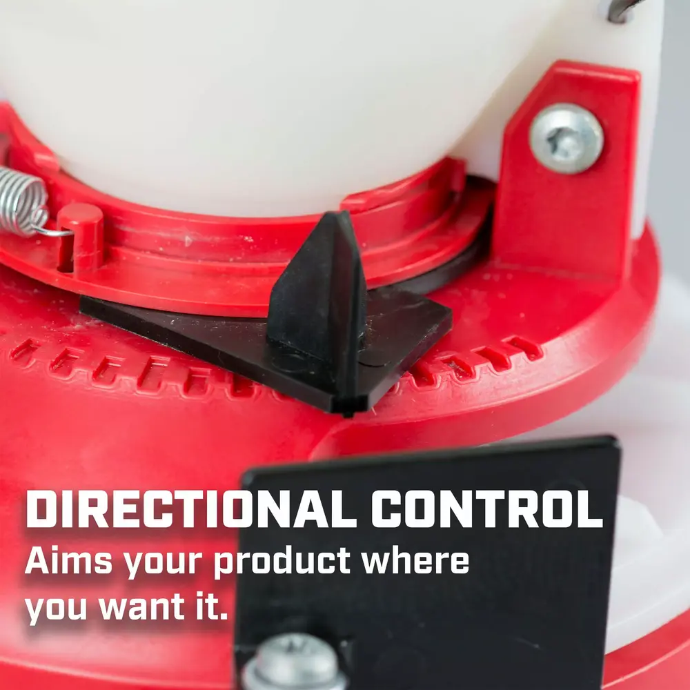 Chapin 8700A: 680 Cubic Inch Capacity Chest Mounted Turf Spreader with Easy Fill Poly Hopper. for Small Spaces. Food Plots. Gardens and Landscaping. Translucent White Tank - Image 2