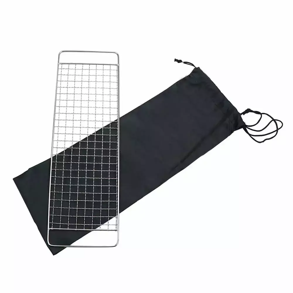 1 Set of Stainless Steel Grill Rack Campfire Grill Grate Travel-friendly Camping Grill Fire Camp Grill Picnic Barbecue Supplies ( Silver )