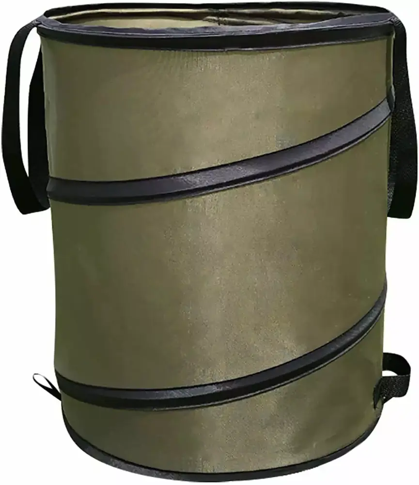 10 Gallon Camping Pop-Up Trash Can/Recycle Bin - Reusable. Foldable. and Travel-friendly - Perfect for Car. Outdoor. Garden. and Yard - Green. 10 Gallons