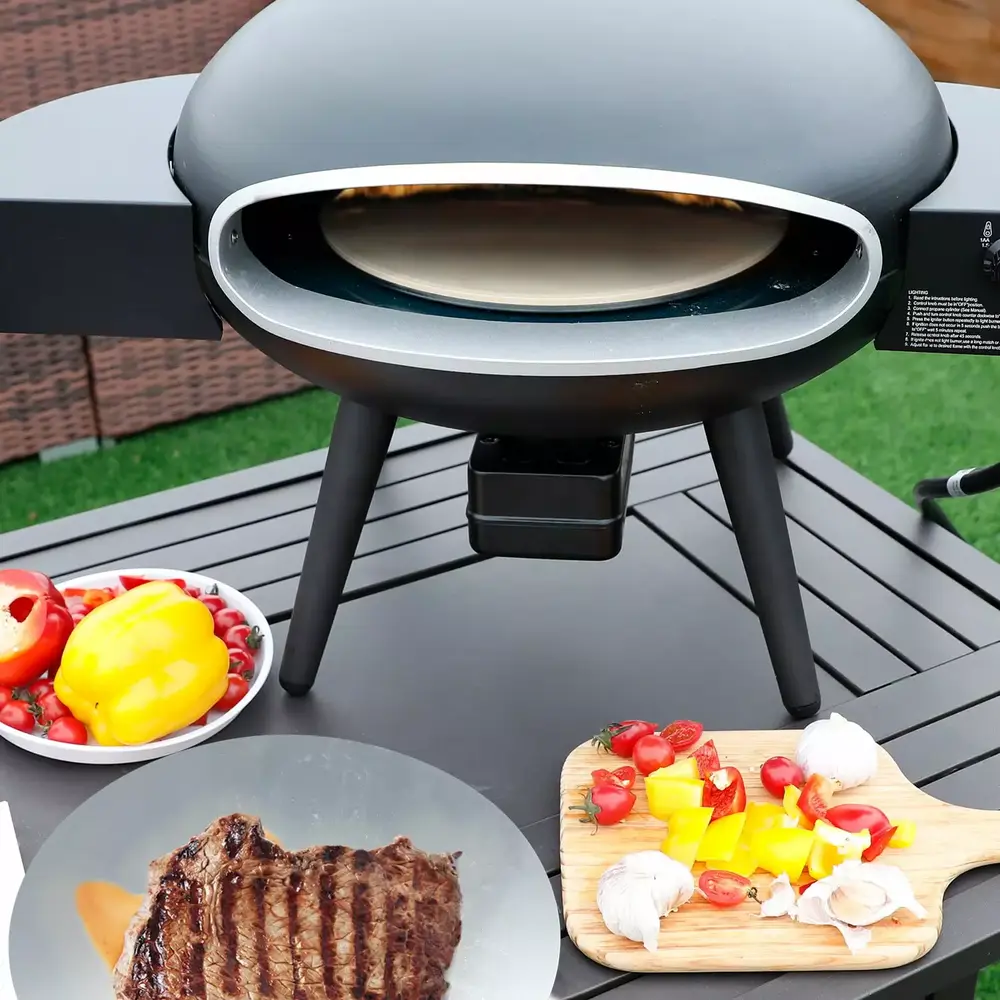 Touch-Rich Travel-friendly Outdoor Gas Pizza Oven Gas Fired Pizza Oven Maker with Stainless Steel Pizza Grill. Recipe For Genuine Stone Baked Pizzas For Foodparty - Image 5