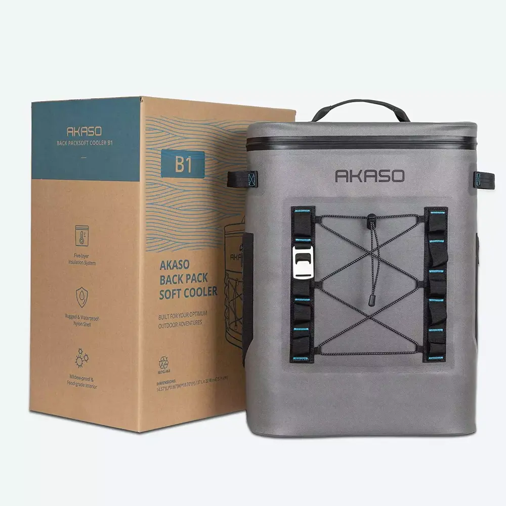 AKASO Backpack Cooler Insulated 20L Waterproof. Keeps Cool&Warm 72 Hours with 5 Layers Insulation Leakproof System. Soft Cooler Bag for Camping - Image 4