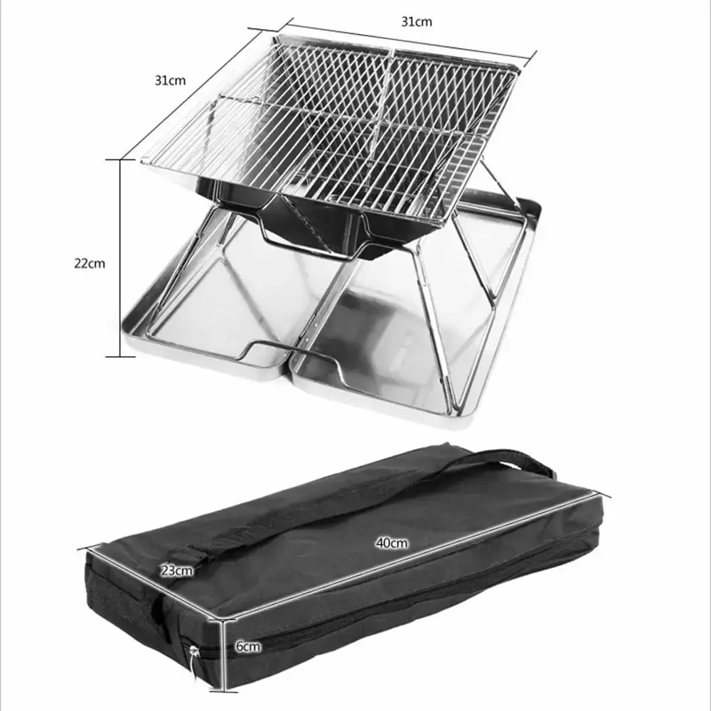 2024 Folding Hand Case Design Charcoal Barbecue Grill for Camping Picnic Party clearance Closing sale Flash Sale
