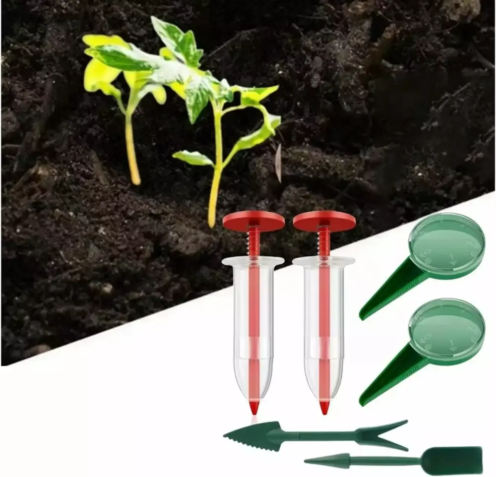 2024 New Mini Sowing Seed Dispenser . 6 PCS Small Seed Planter Tool. Manual Seedlings Dibber and Widger Set. Seed Sower Spreader Handheld for Tiny Seeds
