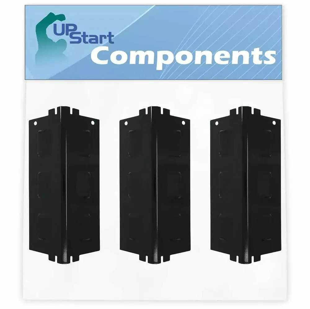 3-Pack BBQ Grill Heat Shield Plate Tent Replacement Parts for Charbroil 463452206 - Synergistic Barbeque Porcelain Steel Flame Tamer. Flavorizer Bar. Bar. Burner Cover 11 3/4