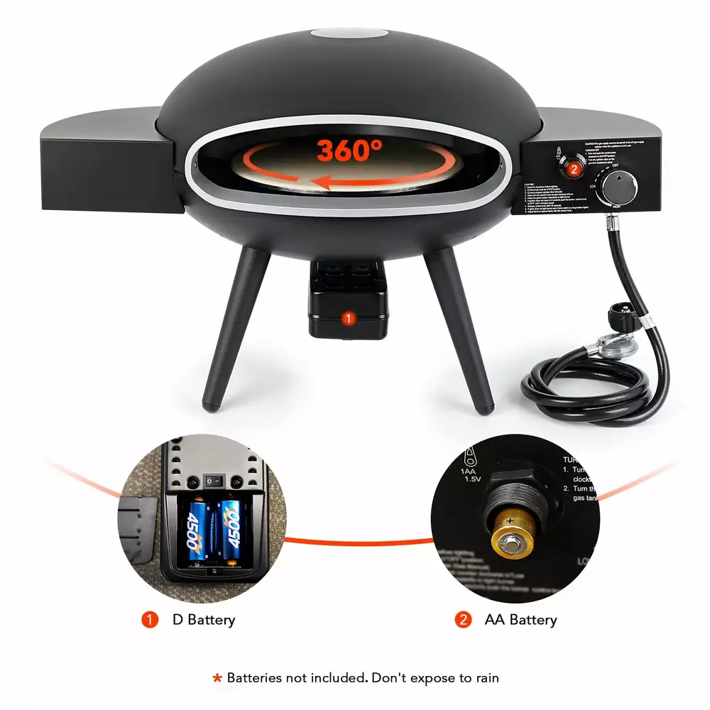 Touch-Rich Travel-friendly Outdoor Gas Pizza Oven Gas Fired Pizza Oven Maker with Stainless Steel Pizza Grill. Recipe For Genuine Stone Baked Pizzas For Foodparty - Image 3
