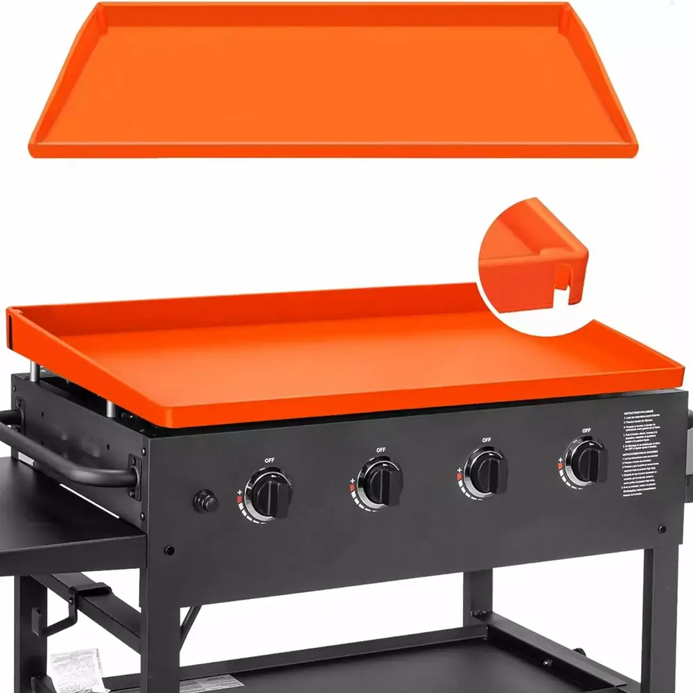 36 Silicone Griddle Mat. Upgrade Full-edge Griddle Top Covers for Blackstone. Season Cooking Protective Cover. Protect Your Griddle from Dirt and Rust all Year Round. Reusable and durable(Orange)