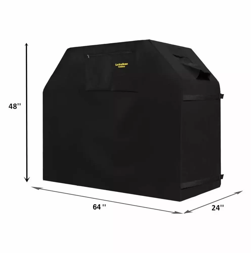 Home 64 Inches Burner Gas Grill Cover Heavy Duty Fits Most Brands of Grill - 600D Waterproof BBQ Grill Cover + Storage Bag(UV & Dust & Water Resistant. Weather Resistant. Rip Resistant)Black - Image 2
