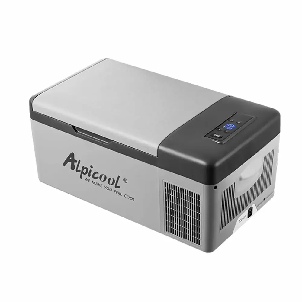 6588 12/24V 15L Car Refrigerator Freezer Icebox Cooler Auto Fridge Compressor BT Connected App Control/ 3 Levels Voltage Adjustable/ LED-Digital Display for Activities Picnic Camping