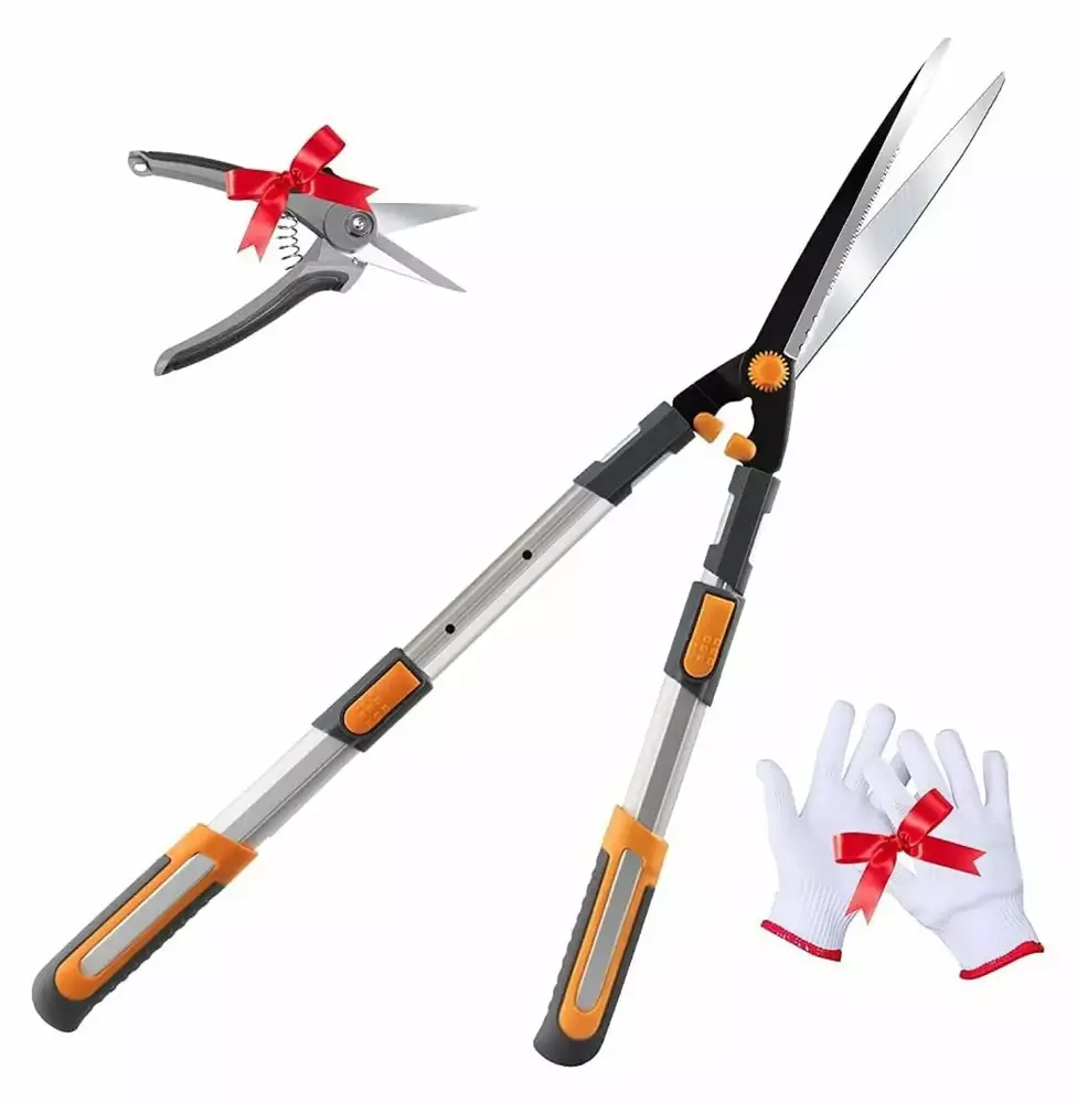 AIRAJ Telescopic Hedge Clippers & Shears.Extendable Hedge Clippers Heavy Duty.7.5 Sharp Pruning Shears.Garden Trimmers.Hand Loppers.Grass Clippers Shears Set.for Trimming Borders.Boxwood.and Bushes