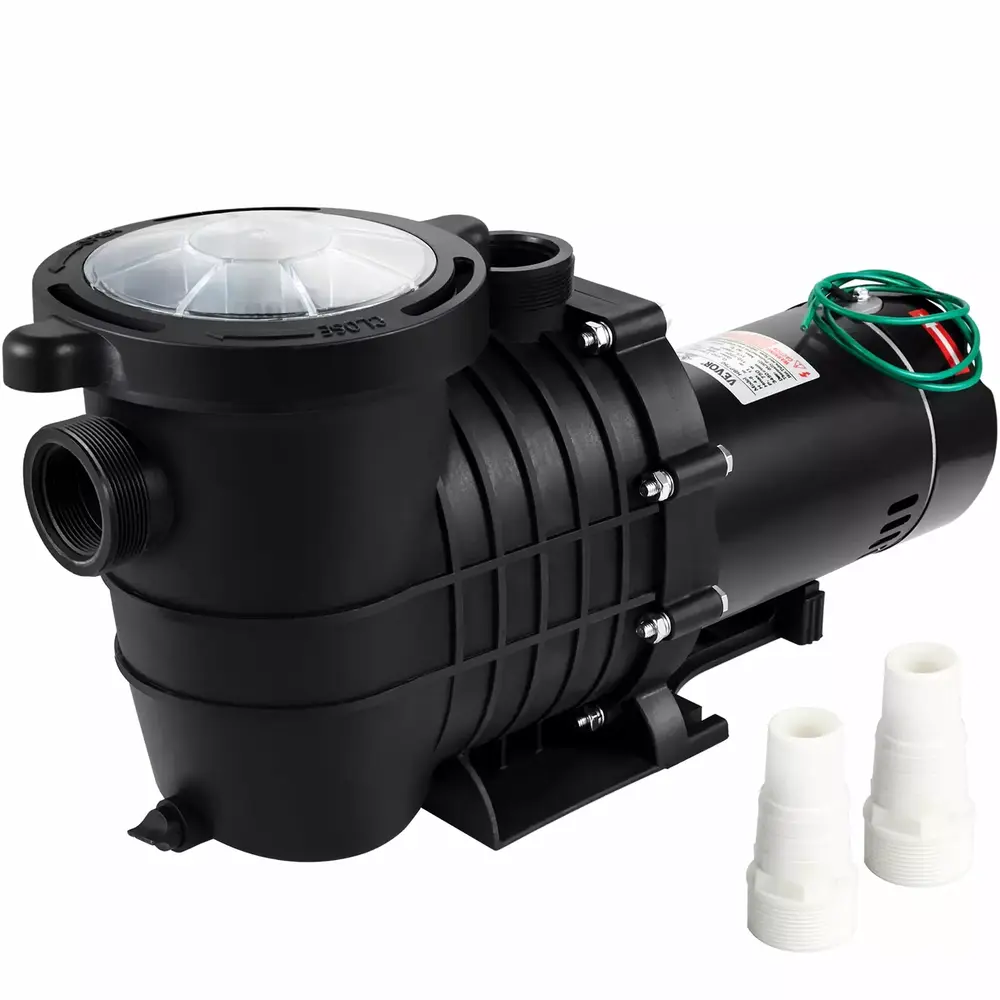 BENTISMSwimming Pool Pump .1HP110V/220V5544GPH Powerful Self-priming Up to 34ft Head Lift. for In/Above Ground Pool Water Circulation. w/ Strainer Basket and 2pcs 1-1/2'' NPT Connectors.