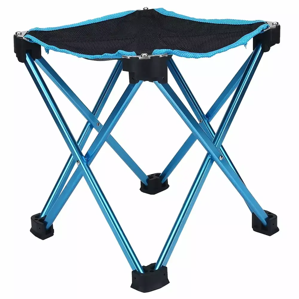Camping Stool Portable Folding Stool Foldable Chair Portable Seat Camping Foot Rest for Outdoor Walking Hunting Fishing Hiking Gardening[Blue]