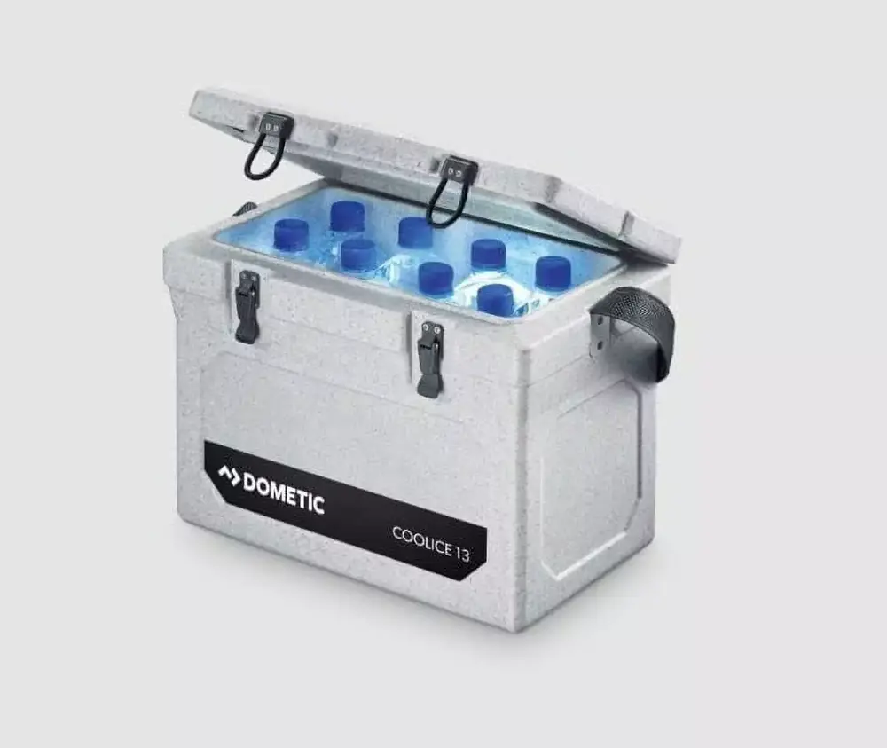 Dometic WCI Cool Ice Chest/Dry Box - Portable Cool Box Insulated with Foam for Long-Lasting Ice - Mango Color Lightweight 13L Cooler w/ Latch Closure. for Travel and Outdoor