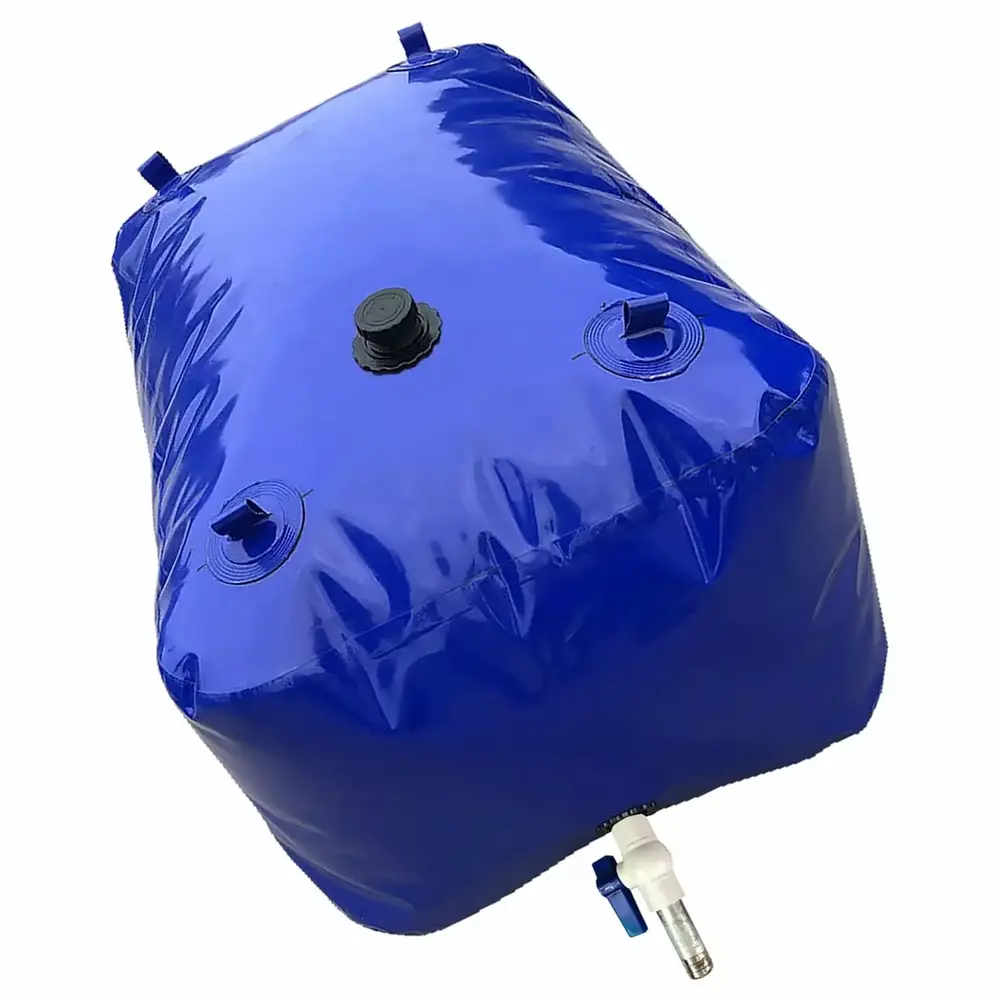 POWERWORKS Portable 264 Gallon Water Tank Collapsible Storage Container Bag Bladder Bob 1000L with Valve for Camping RV Drought-Resistant Fire-Fighting Agricultural Outdoor Construction Watering