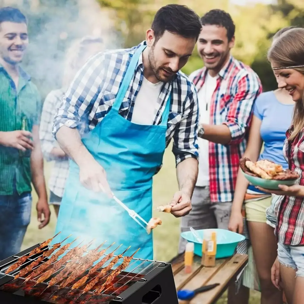 Travel-friendly Barbecue Grill Folding BBQ Grill.Small Barbecue Grill.Outdoor Grill Tools.for Camping. Backpacking. Backcountry Treks. and More. (Multicolor A)