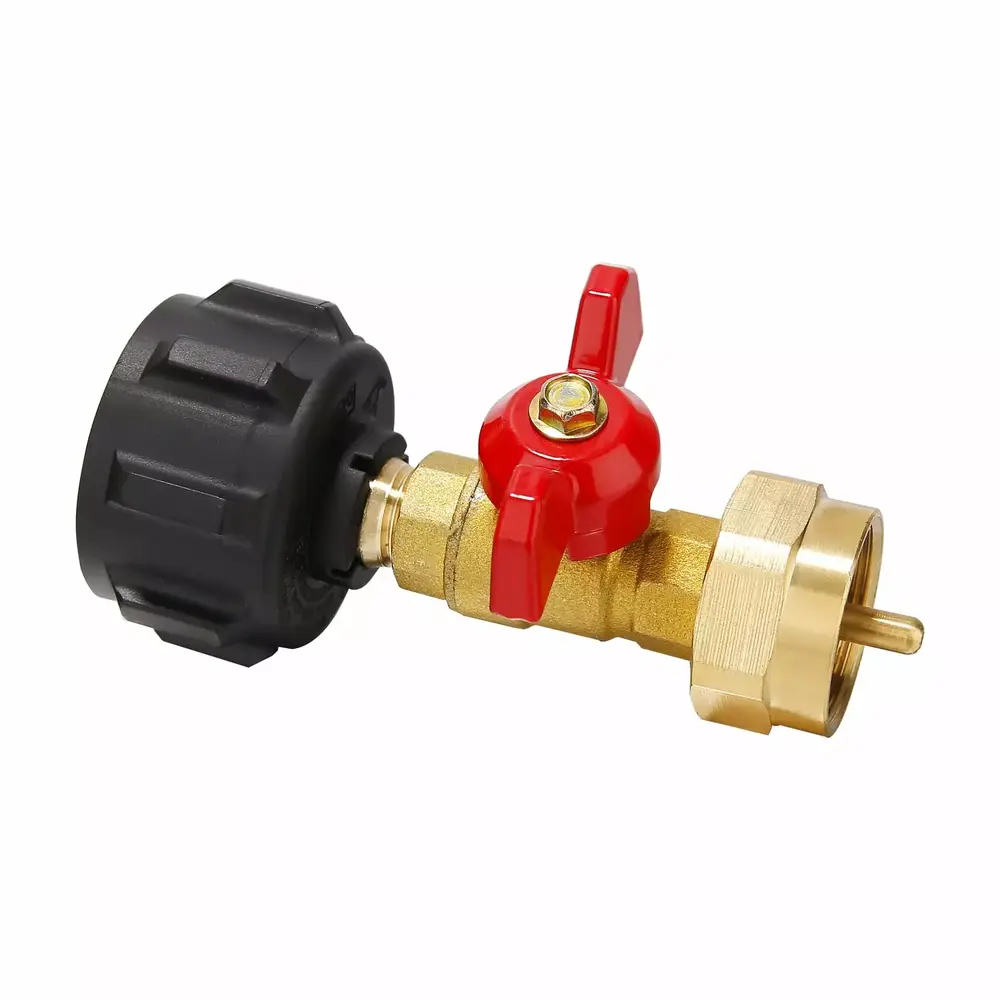 Roastove QCC1 Propane Refill Modifyer. Propane Refill Pressure Modifyer Coupler with ON-Off Control Valve. for Camping Grill 1LB Bottle Tank 20~40LBS Cylinder