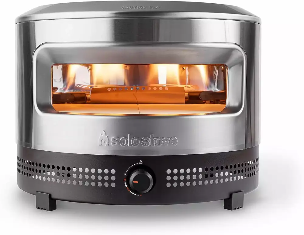 Solo Stove Pi Prime Gas Pizza Oven Outdoor | Travel-friendly. Stainless Steel Powerful Demi-Dome Heating. Cordierite Pizza Stone. Panoramic Opening. Perfect for Genuine Stone Baked Pizzas