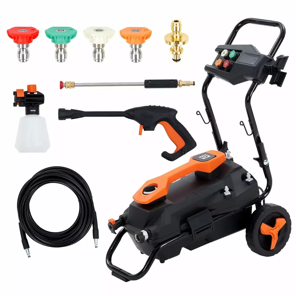 Tropow Electric Pressure Washer.1950PSI Max 1.5GPM.5 Quick-Connect Nozzles.25FT Hose. Soap Box For Car Garden Pool Cleaning