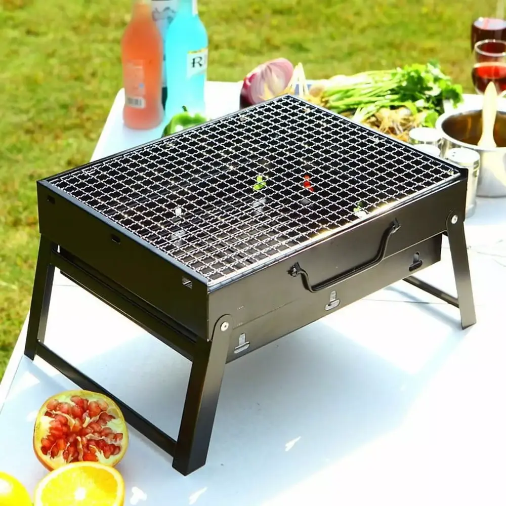 Uklsqma Travel-friendly BBQ Barbecue Grill. Folding Mini Stove. For Outdoor Cooking. Camping. USA. Perfect for Tailgating and Beach Picnics. Home Essentials. Clearance. black