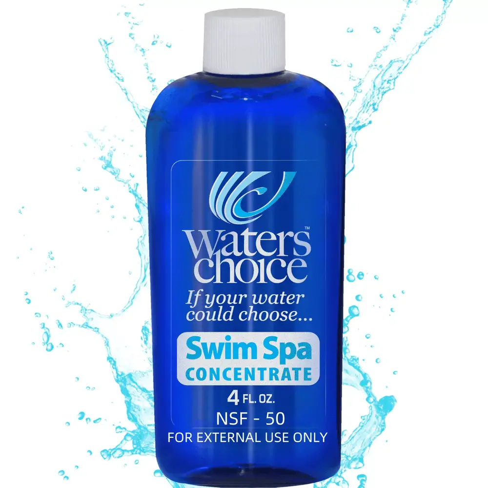 Waters Choice SWIM Spa Enzyme Concentrate FOR SWIM SPAS ONLY-6 month supply. All-Natural Spa Water Care. Hot Tub Cleaner. Water Treatment. No Harsh Spa Hot Tub Chemicals. Gentle on Eyes. Hair and Skin