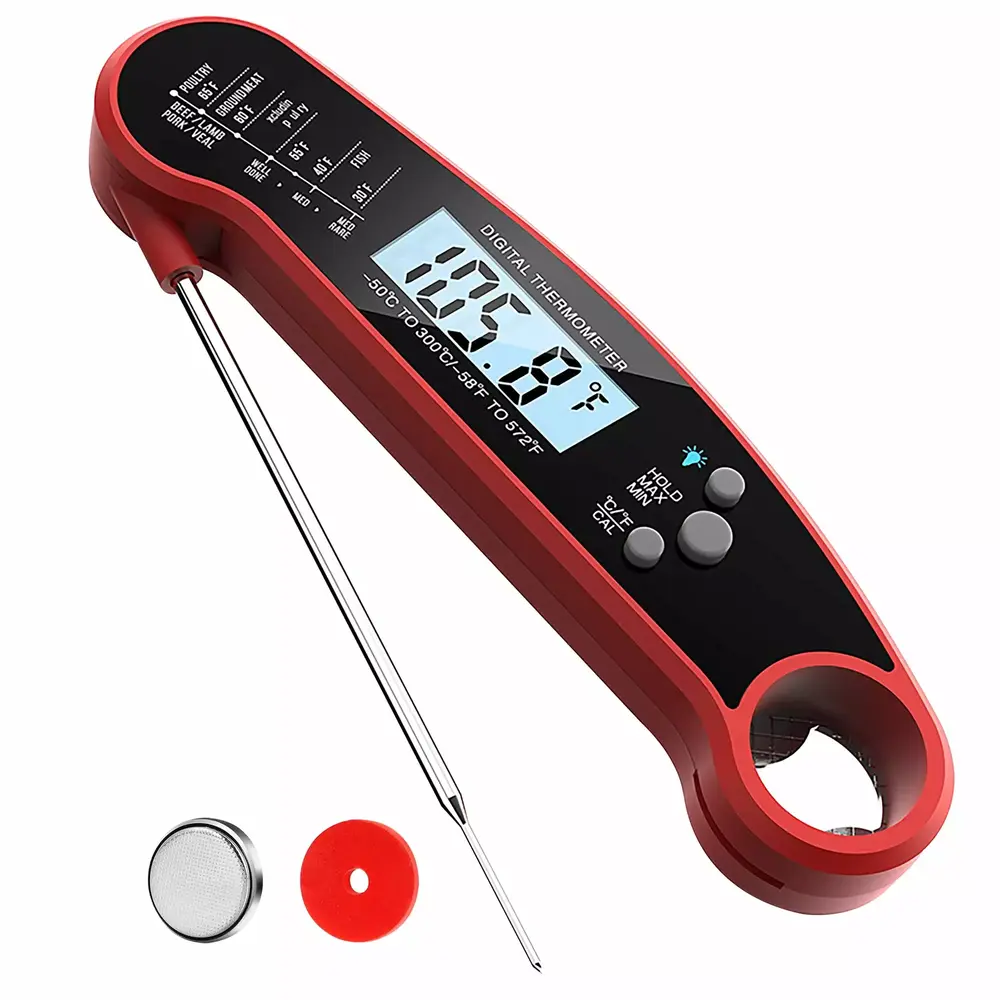 X BOARD Digital Meat Thermometer. Instant Read Food Thermometer Probe. Accurate & Fast Kitchen Thermometer for Cooking. Grilling