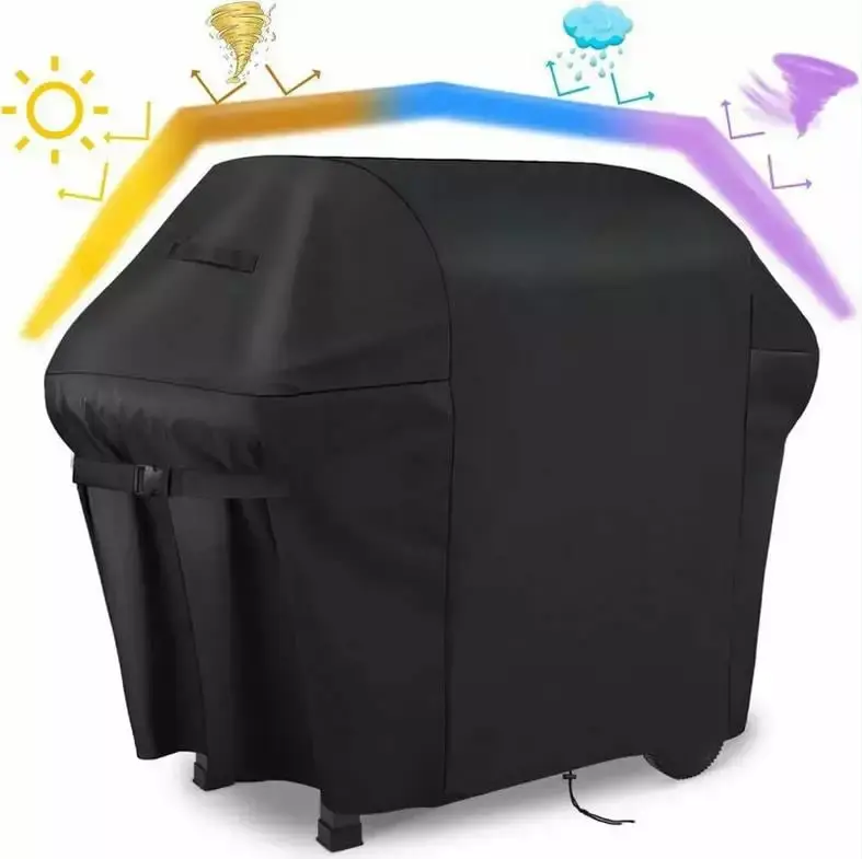 XUHOG Barbecue Cover. 100% Waterproof Outdoor Barbecue Cover - Barbecue Cover 600D Oxford Fabric Does Not Fade Barbecue Tarpaulin Plancha Cover for Weber Char Broil (152x124x75CM)