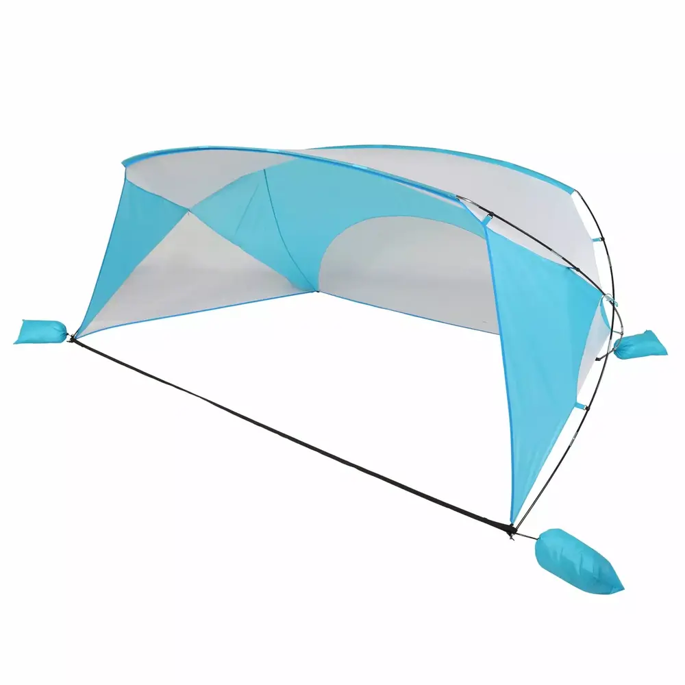 Zimtown Beach Tent UPF 50+ Sun Shelter Silver Coating Canopy with Extended Lightweight Porch Tent for Beach Sun Shade Fishing Hiking 7.87x5.9ft