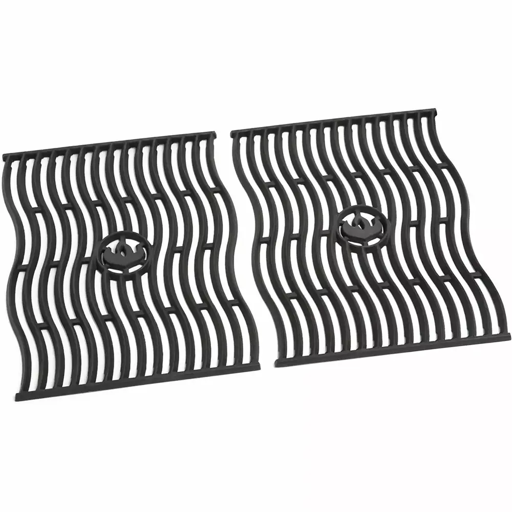 Zotrsuw S83005 Replacement Porcelainized Nonstick Cast Iron Waved Cooking Grids for Prestige 500 Series Model Grills. Black (Set of 2)