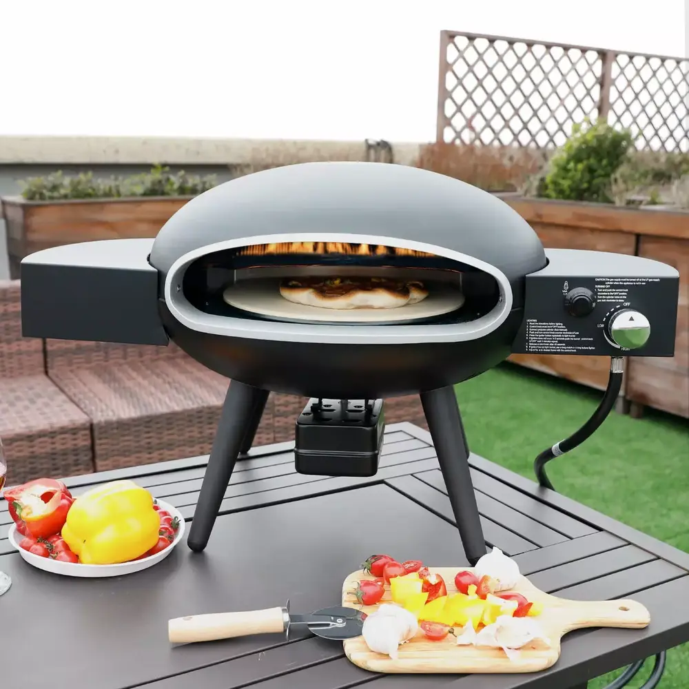 Touch-Rich Travel-friendly Outdoor Gas Pizza Oven Gas Fired Pizza Oven Maker with Stainless Steel Pizza Grill. Recipe For Genuine Stone Baked Pizzas For Foodparty - Image 4