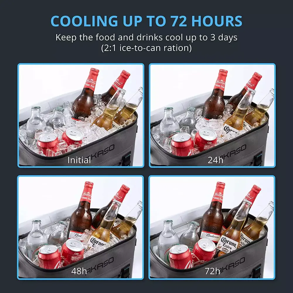 AKASO Backpack Cooler Insulated 20L Waterproof. Keeps Cool&Warm 72 Hours with 5 Layers Insulation Leakproof System. Soft Cooler Bag for Camping - Image 3