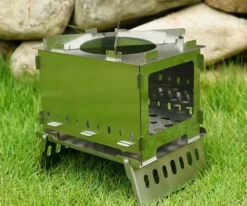 Sijiali Stainless Steel Foldable Burner Outdoor Cooking Tool Barbecue