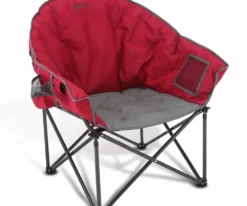 ARROWHEAD OUTDOOR Oversized Heavy-Duty Club Folding Camping Chair External Pocket and Cup Holder Supports 330lbs