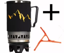 1300W Integrated Camping Cooking System 1.4L Outdoor Gas Burner Stove Pot Kit Hayafir