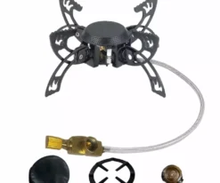 Ziertyon Portable Camping Gas Stove 3800W High Power Flame Adjustable Non-Slip Foldable Backpacking Burner