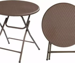 32 Round Folding Commercial Banquet Table Portable Plastic Coffee Card Dining Table Events Chansong