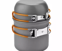 Yucurem DS-101 Outdoor Camping Cookware Set Orange Handle Tableware Pot As