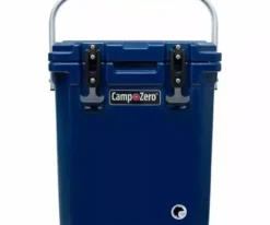 16.9 Quart Premium Cooler Molded- Cup Holders Navy Blue Outdoor Use 10
