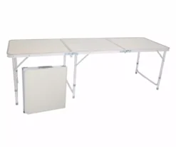 180 x 60 x 70cm Home Use Aluminum Alloy Folding Table White 180 DBPOWER