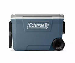Coleman 316 Series 62QT Lakeside Blue Hard Chest Wheeled Cooler Backyard Camping Beach Tailgate