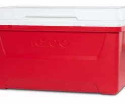 Igloo 48 QT Laguna Ice Chest Cooler Red Heavy-Duty Portable Outdoor Cooler