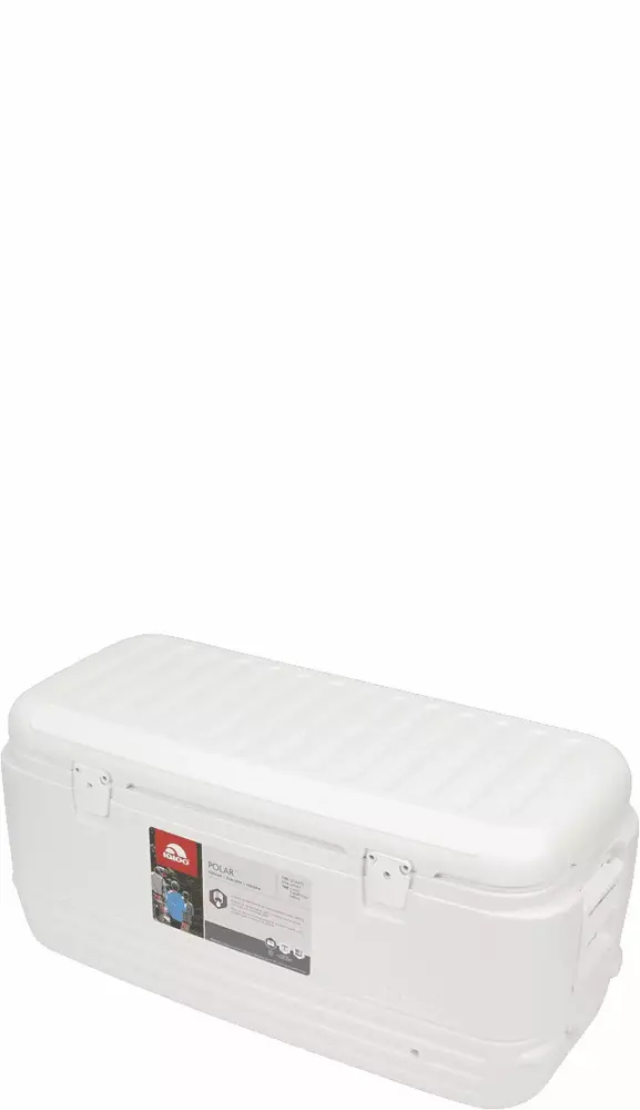 Igloo 120 qt Quick & Cool Polar Ice Chest Cooler White Large Capacity 120