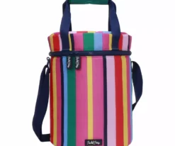 Packed Party Line it Up Stripe Bottle Soft Cooler Bag Drinks Beverages 18