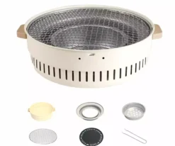 Bbq Grill Charcoal Smokeless Burner Multifunctional Wood Stoves Tent Grill Baking Pan KAJOVE