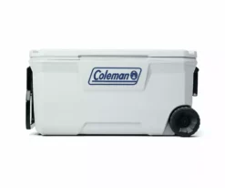 Coleman 316 Series 100 Quart Marine Wheeled Cooler Boating Fishing and Camping