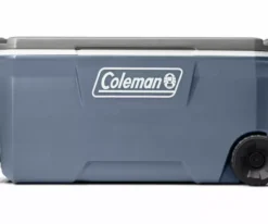 Coleman 316 Series 100QT Hard Chest Wheeled Cooler Lakeside Blue Easy Transport Camping and Beach